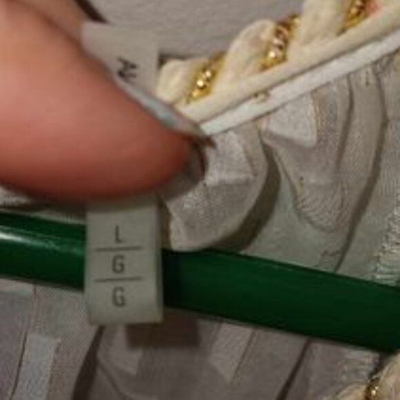 Tahari Sheer Cream Top Size Large - Picture 8 of 13